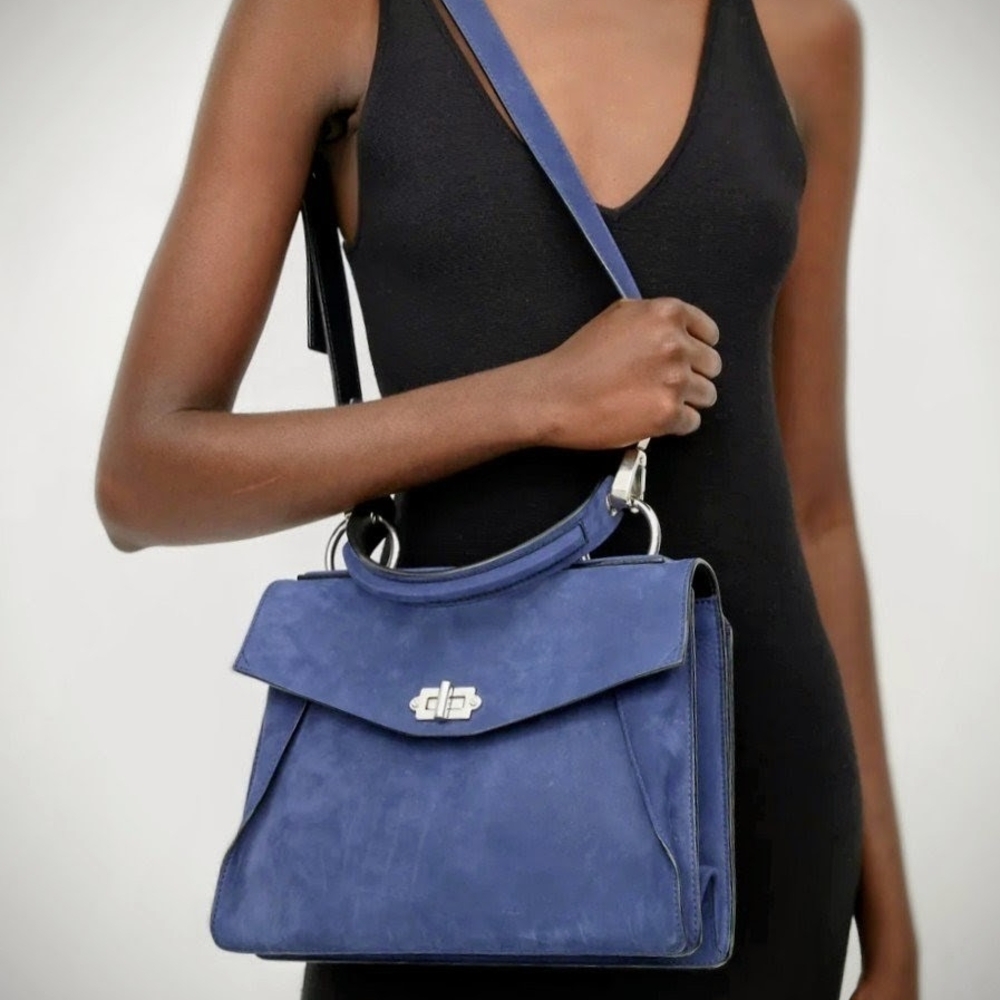 Proenza Schouler HAVA Rare Dark Blue Satchel